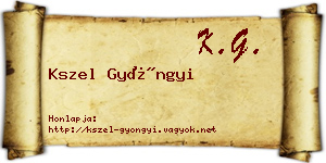 Kszel Gyöngyi névjegykártya